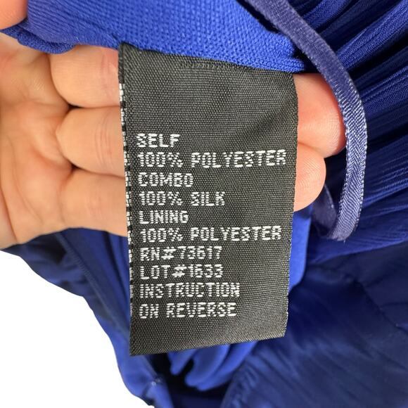 KM Collection By Milla Bell Royal Blue Flutter Sleeve Floor Length Dress Size 16 - Picture 9 of 10